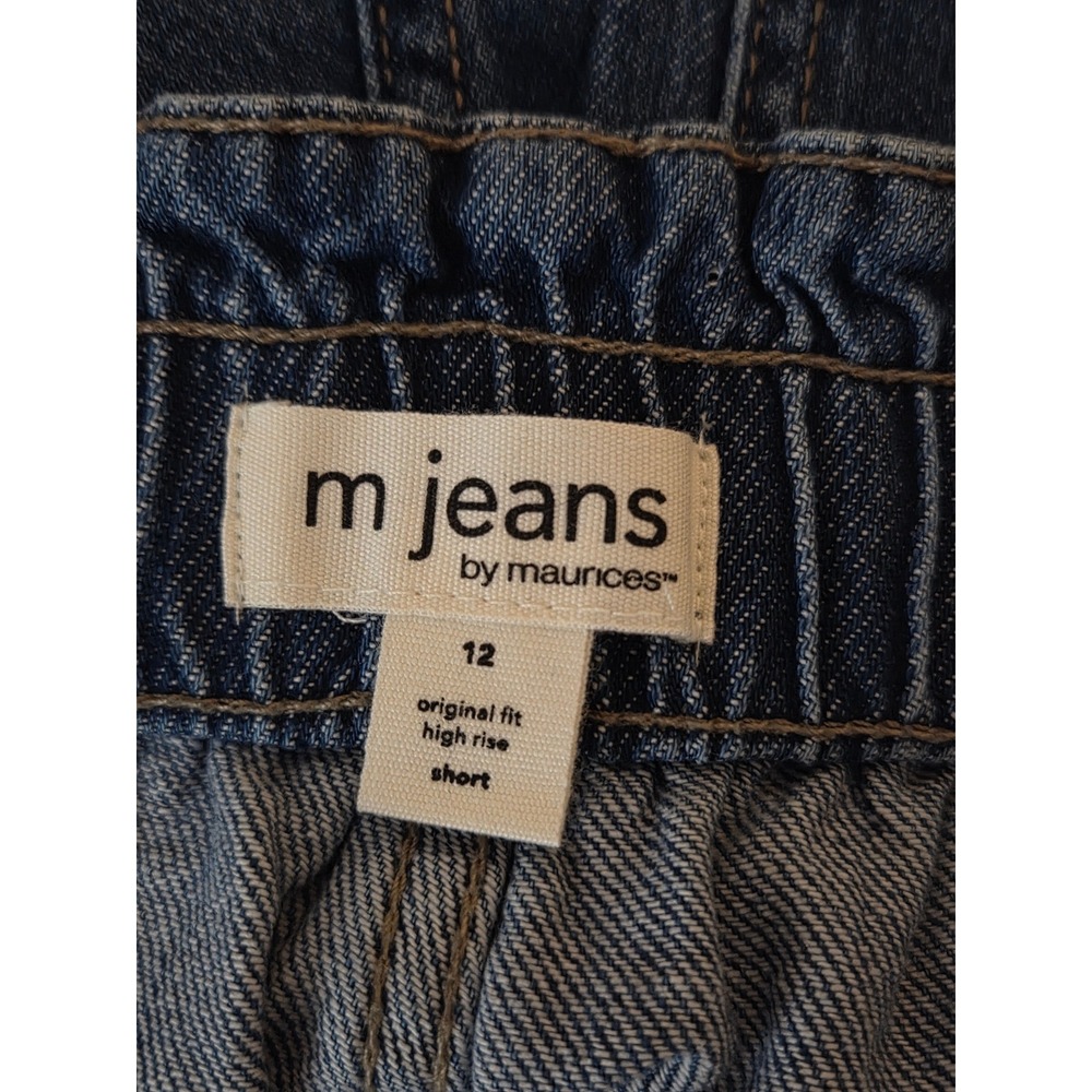 M Jeans by Maurices Women's 12 High Rise shorts Original fit Elastic Waist NWT - Picture 4 of 8